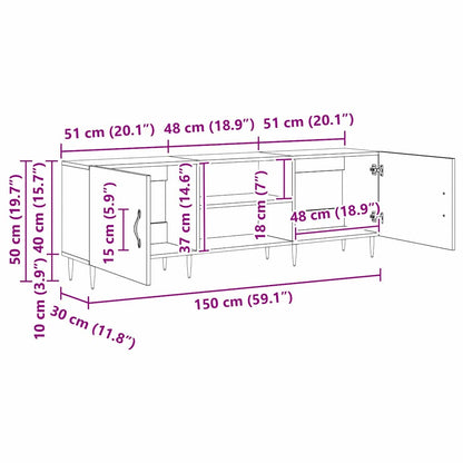 TV-Schränk Altholz 150 x 30 x 50 cm Holzwerkstoff