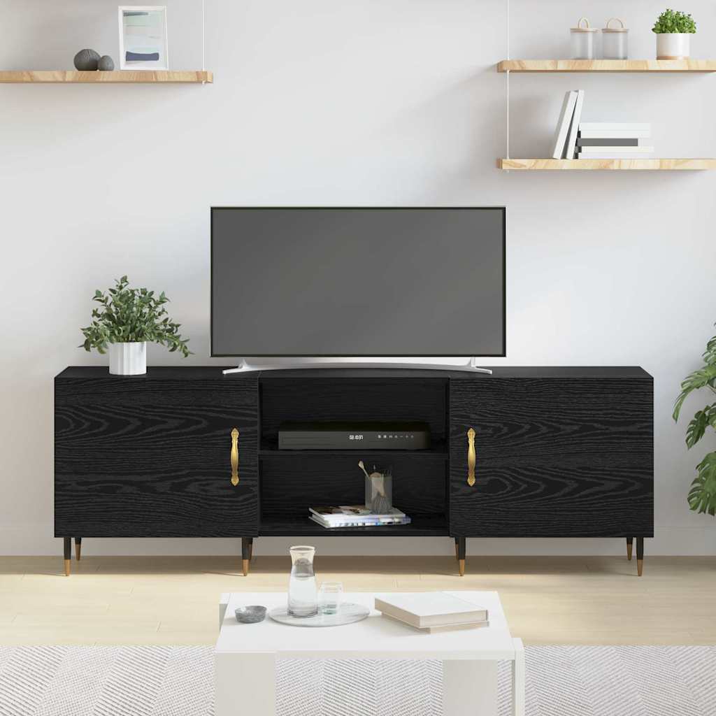 TV-Schränk Schwarze Eiche 150 x 30 x 50 cm Holzwerkstoff