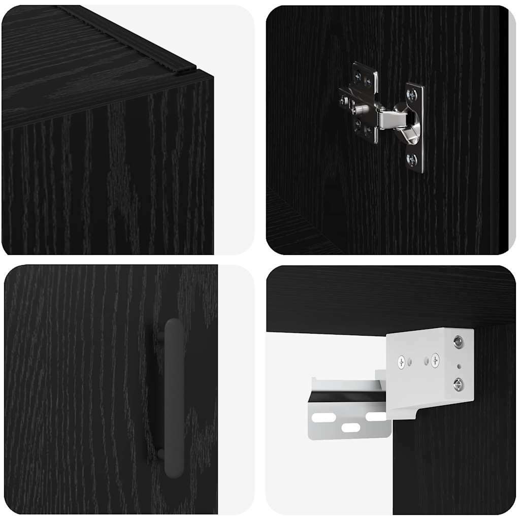 Sideboard Schwarz 69.5 x 34 x 90 cm Holzwerkstoff
