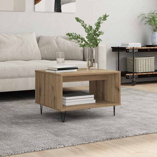 Couchtisch Eiche handwerklich 60 x 50 x 40 cm Holzwerkstoff