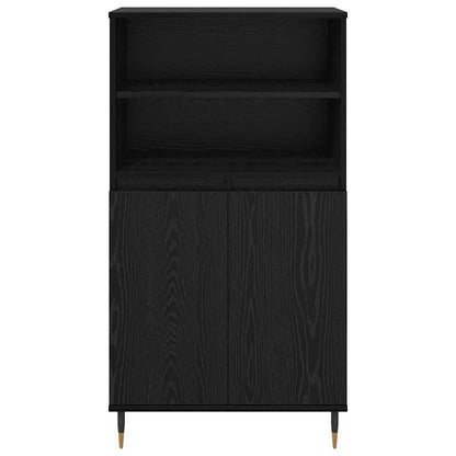 Hochboard Schwarz 60 x 36 x 110 cm Holzwerkstoff