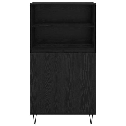 Hochboard Schwarz 60 x 36 x 110 cm Holzwerkstoff