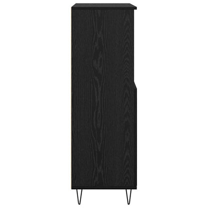 Hochboard Schwarz 60 x 36 x 110 cm Holzwerkstoff