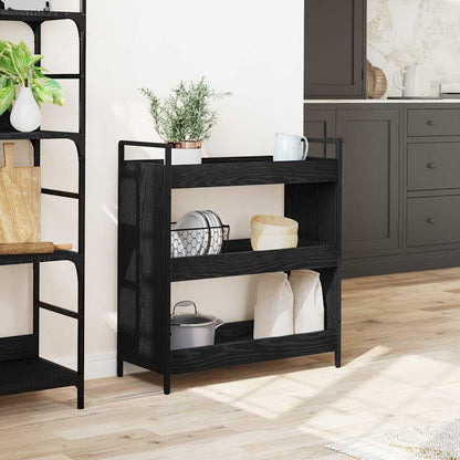 Küchentrolley Schwarze Eiche 70 x 30 x 82 cm Holzwerkstoff