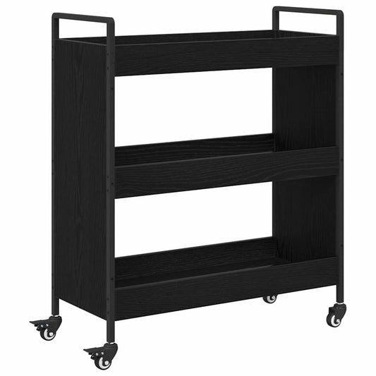 Küchentrolley Schwarze Eiche 70 x 30 x 82 cm Holzwerkstoff