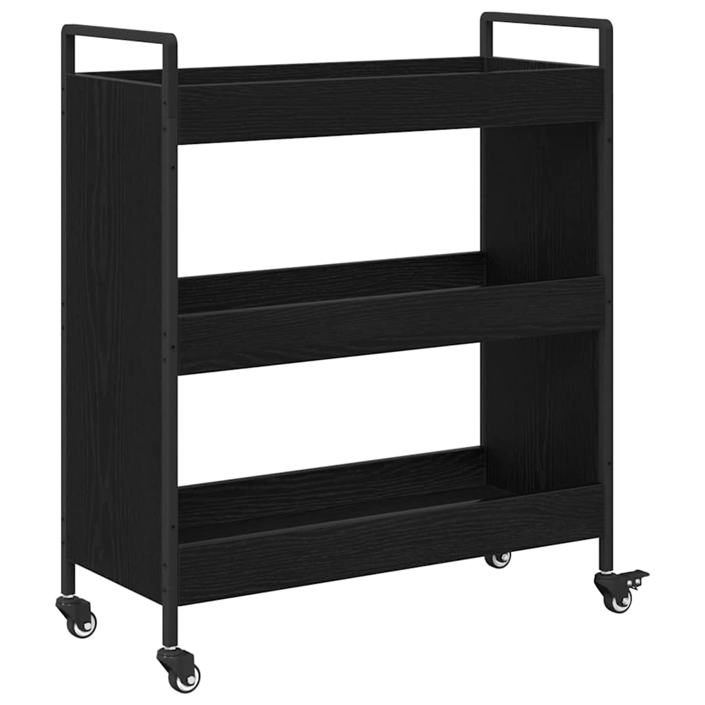 Küchentrolley Schwarze Eiche 70 x 30 x 82 cm Holzwerkstoff