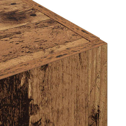 Büroschrank mit Regal Altholz 60 x 32 x 115 cm Holzwerkstoff