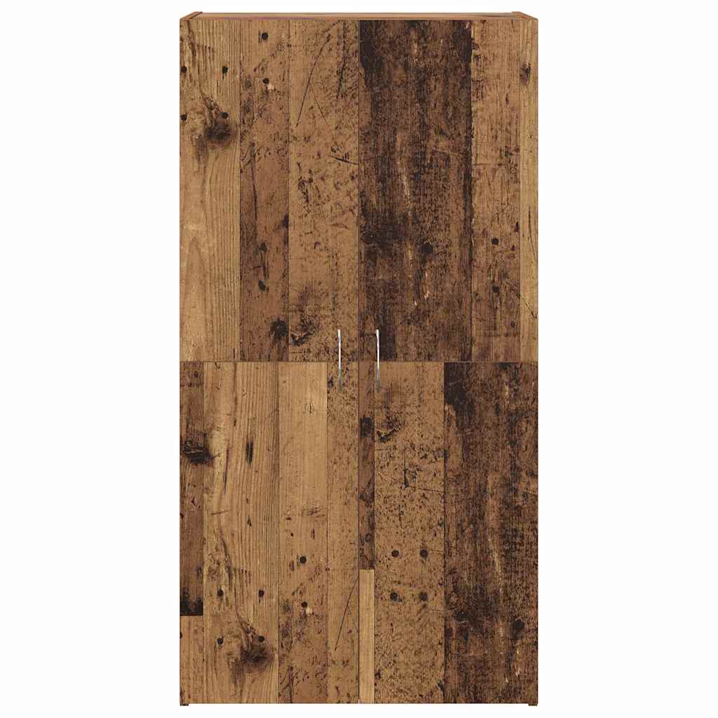 Büroschrank mit Regal Altholz 60 x 32 x 115 cm Holzwerkstoff