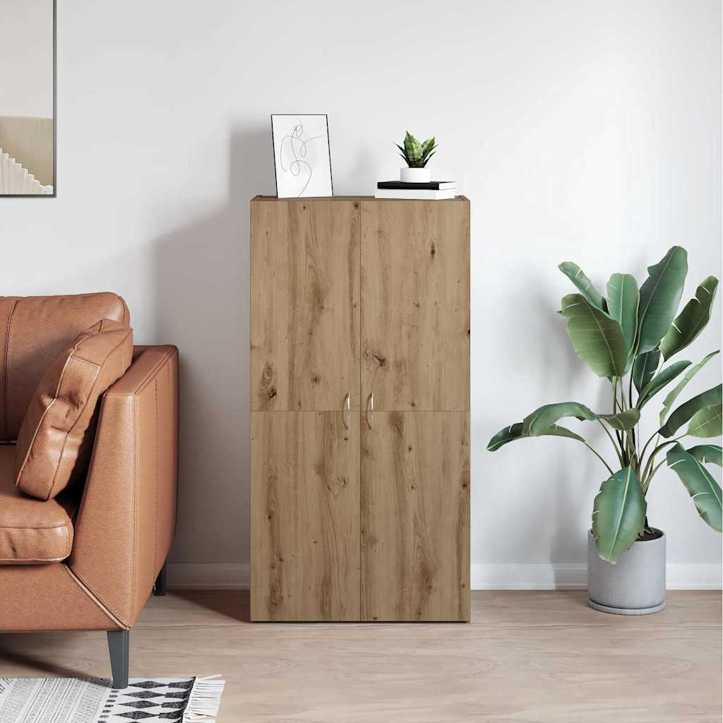 Büroschrank Eiche handwerklich 60 x 32 x 115 cm Holzwerkstoff