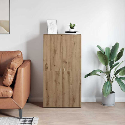 Büroschrank Eiche handwerklich 60 x 32 x 115 cm Holzwerkstoff