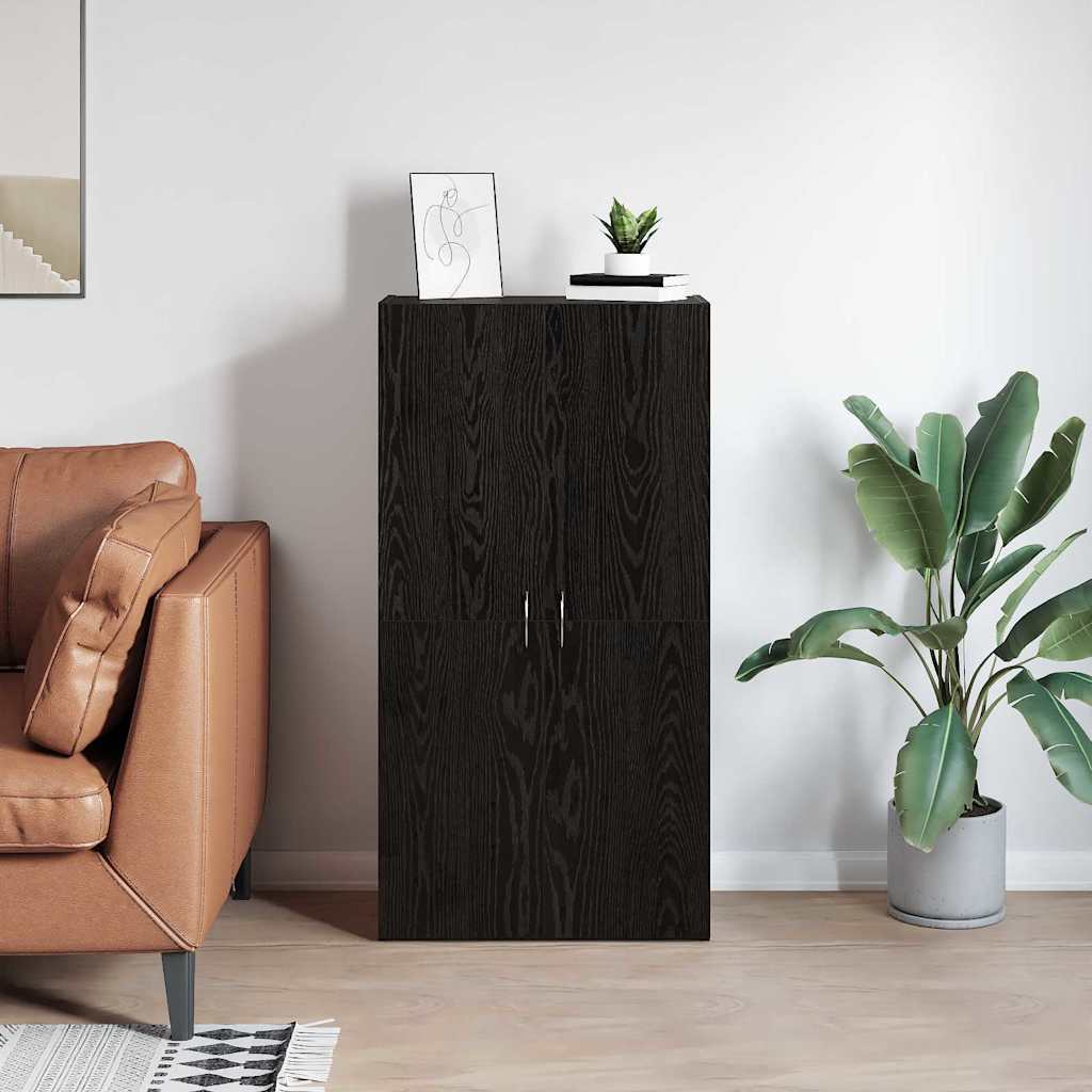 Büroschrank Schwarze Eiche 60 x 32 x 115 cm Holzwerkstoff