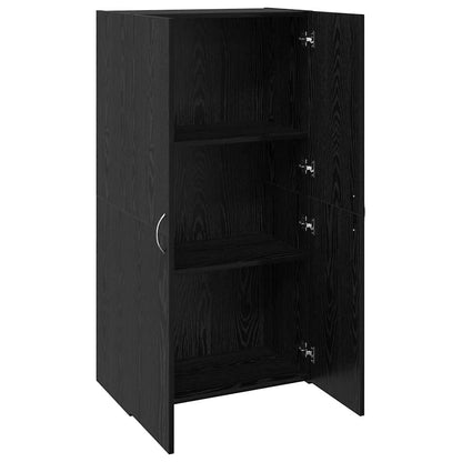 Büroschrank Schwarze Eiche 60 x 32 x 115 cm Holzwerkstoff