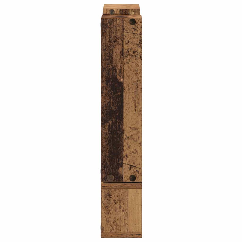 Wandwürfel mit Regal Altholz 96 x 12 x 64 cm Holzwerkstoff