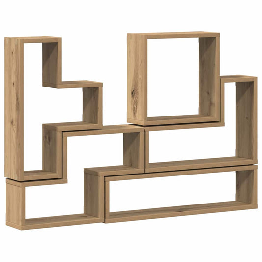 Wandwürfel Eiche handwerklich 96 x 12 x 64 cm Holzwerkstoff