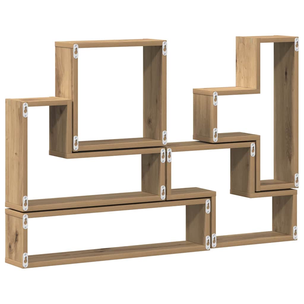 Wandwürfel Eiche handwerklich 96 x 12 x 64 cm Holzwerkstoff