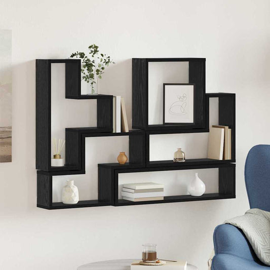 Wandwürfel Schwarze Eiche 96 x 12 x 64 cm Holzwerkstoff