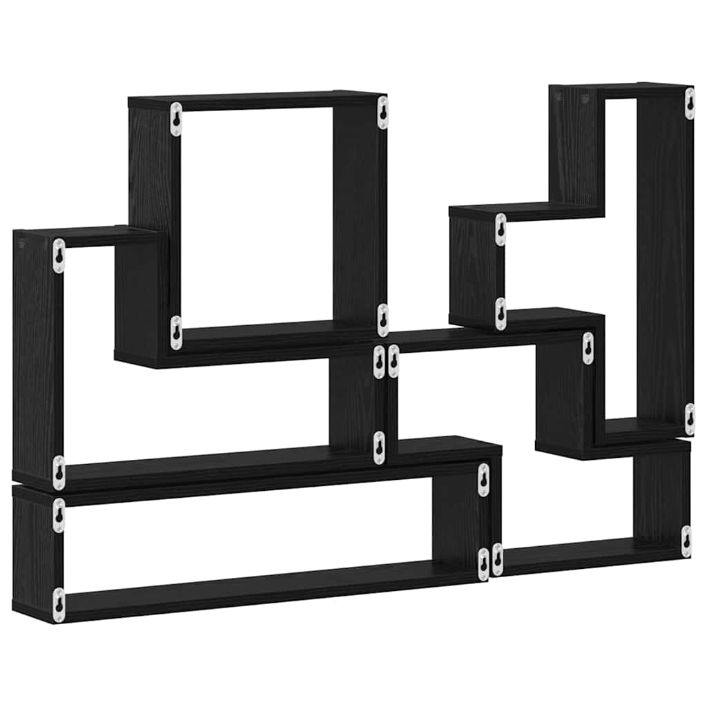Wandwürfel Schwarze Eiche 96 x 12 x 64 cm Holzwerkstoff