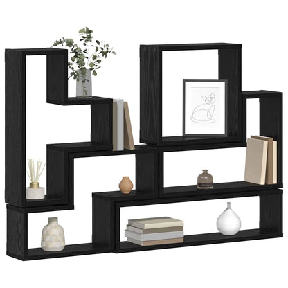 Wandwürfel Schwarze Eiche 96 x 12 x 64 cm Holzwerkstoff