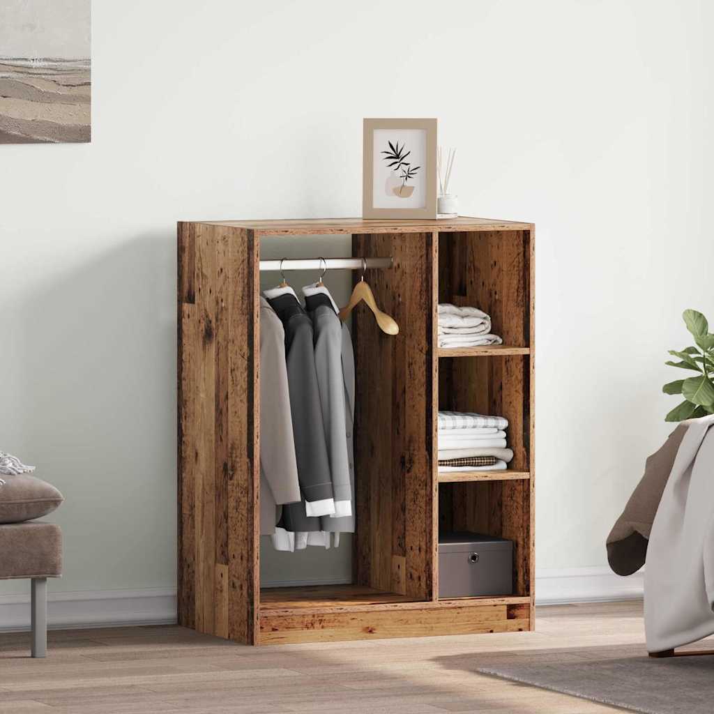 Kleiderschrank mit Regal Altholz 77 x 48 x 102 cm Holzwerkstoff