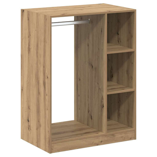 Kleiderschrank mit Regal Eiche handwerklich 77 x 48 x 102 cm