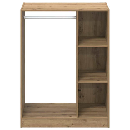 Kleiderschrank mit Regal Eiche handwerklich 77 x 48 x 102 cm