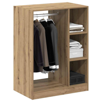 Kleiderschrank mit Regal Eiche handwerklich 77 x 48 x 102 cm