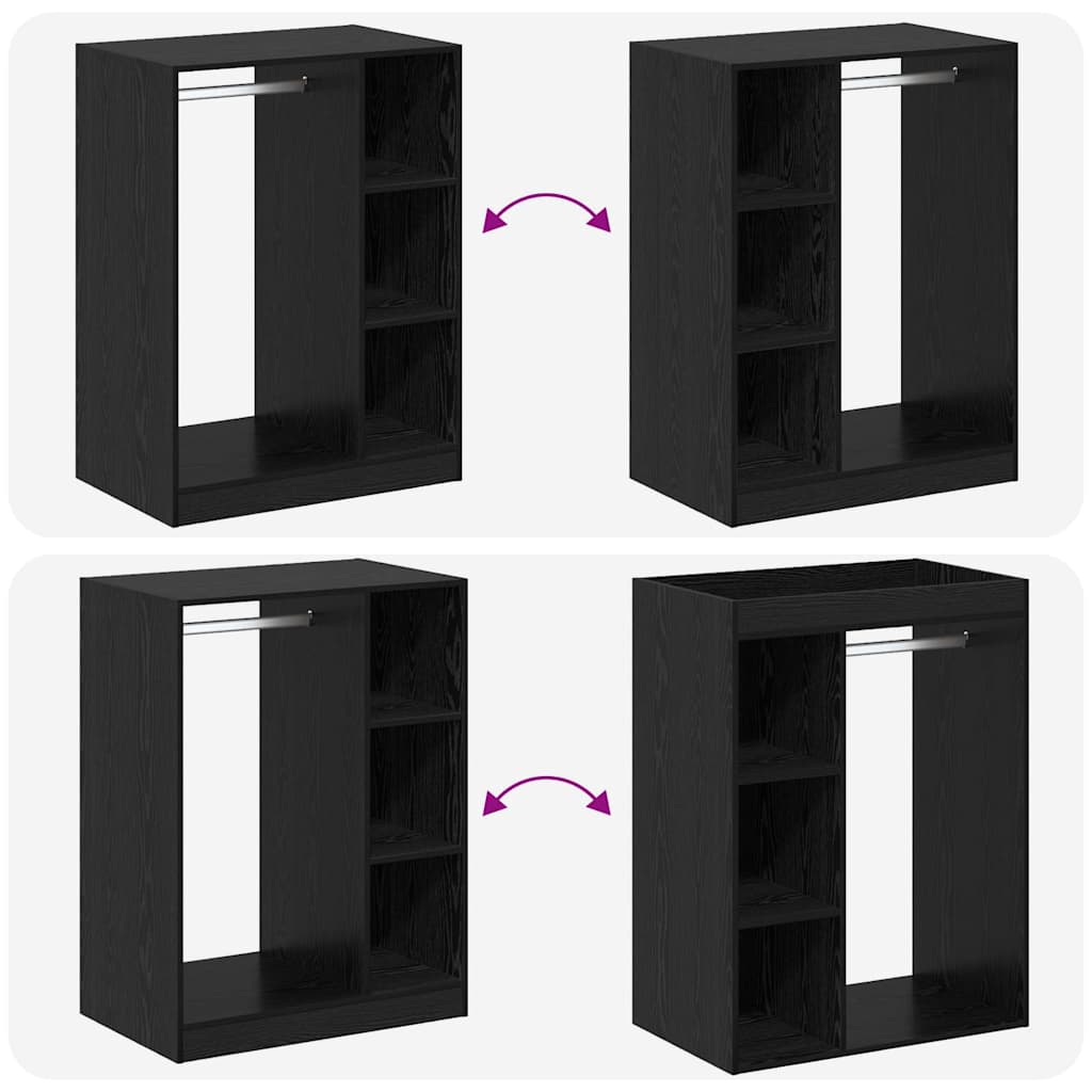 Kleiderschrank Schwarze Eiche 77 x 48 x 102 cm Holzwerkstoff