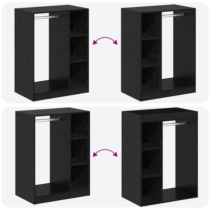 Kleiderschrank Schwarze Eiche 77 x 48 x 102 cm Holzwerkstoff