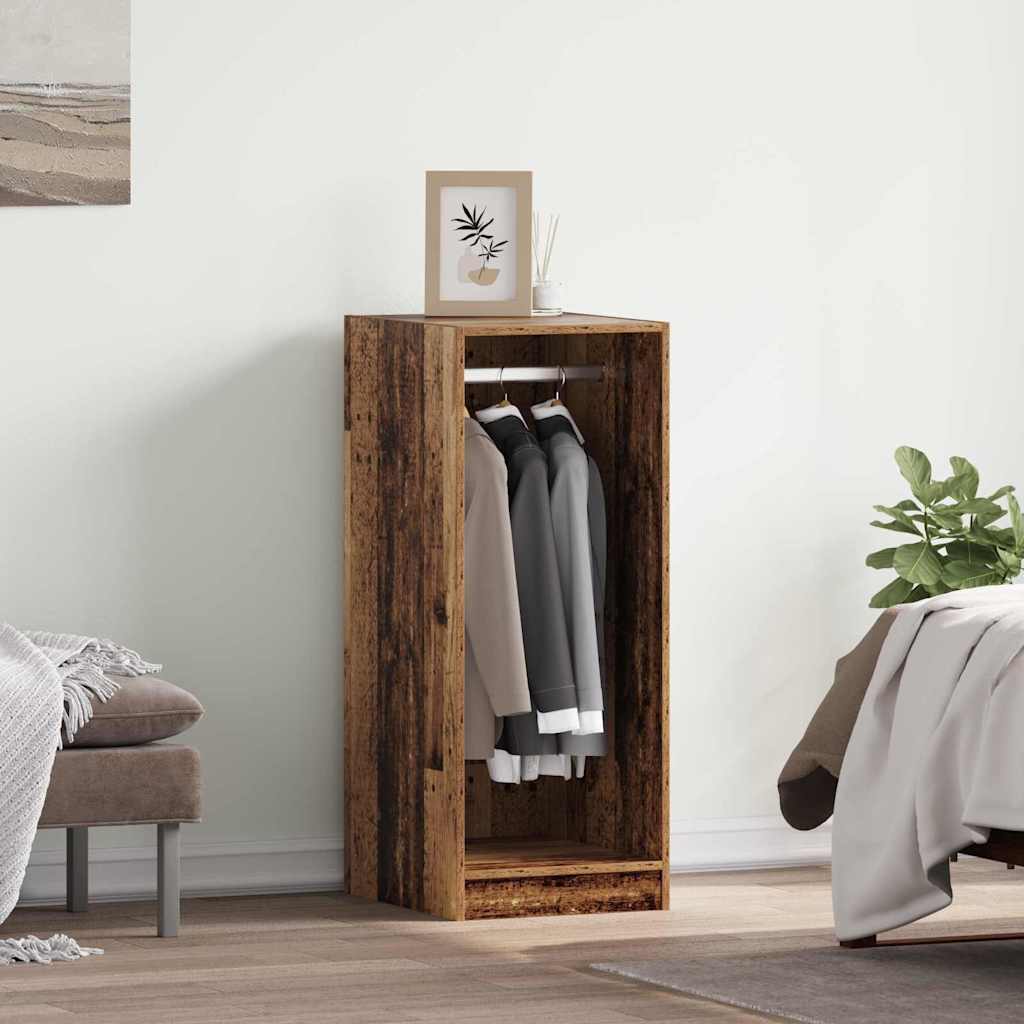 Kleiderschrank mit Regal Altholz 41 x 48 x 102 cm Holzwerkstoff