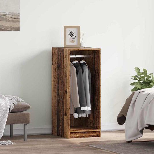 Kleiderschrank mit Regal Altholz 41 x 48 x 102 cm Holzwerkstoff