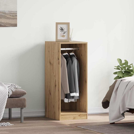 Kleiderschrank mit Regal Eiche handwerklich 41 x 48 x 102 cm