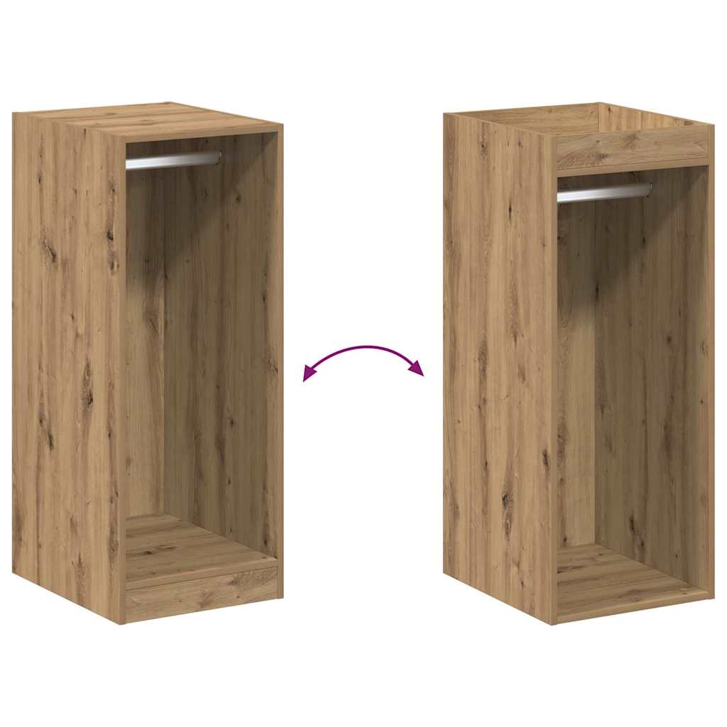 Kleiderschrank mit Regal Eiche handwerklich 41 x 48 x 102 cm