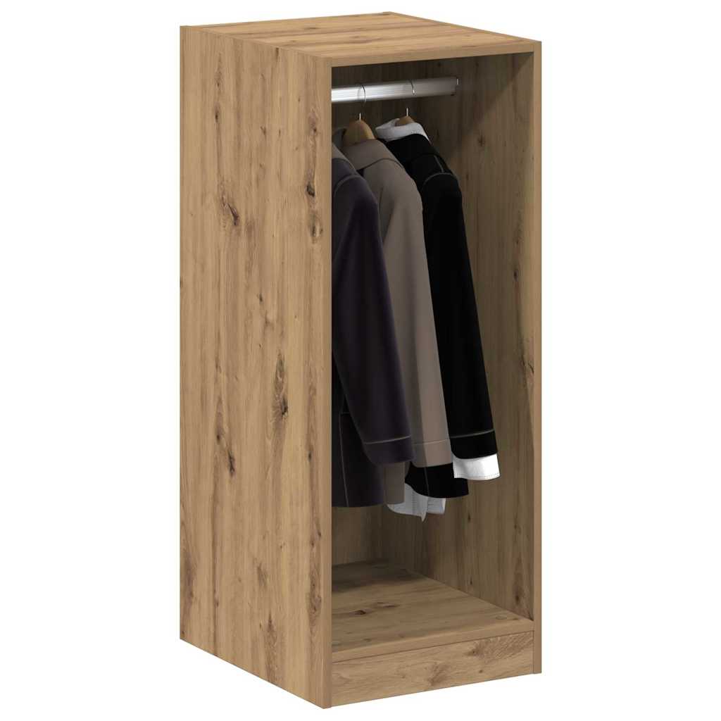Kleiderschrank mit Regal Eiche handwerklich 41 x 48 x 102 cm