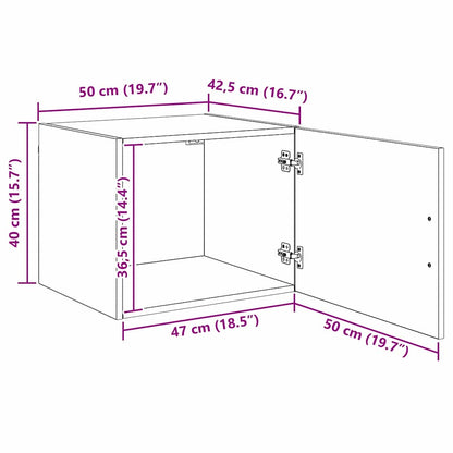 Wandschrank Eiche handwerklich 50 x 42,5 x 40 cm Holzwerkstoff