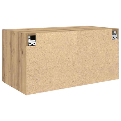 Wandschrank Eiche handwerklich 80 x 42,5 x 40 cm Holzwerkstoff