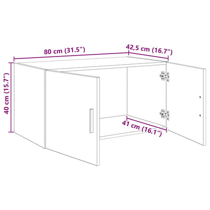 Wandschrank Schwarze Eiche 80 x 42,5 x 40 cm Holzwerkstoff