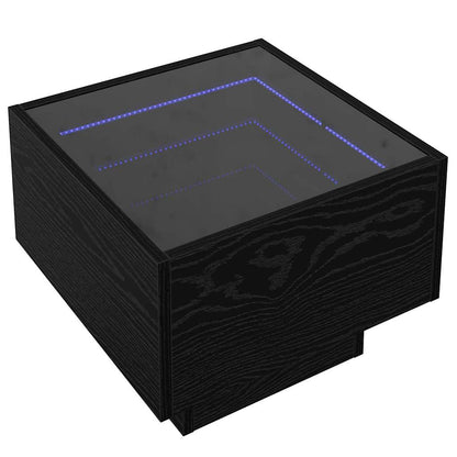 Couchtisch Schwarz Eichen-Optik 40 x 40 x 30 cm Holzwerkstoff