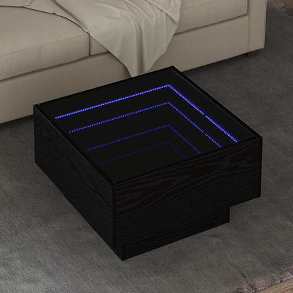Couchtisch Schwarz Eichen-Optik 50 x 50 x 30 cm Holzwerkstoff