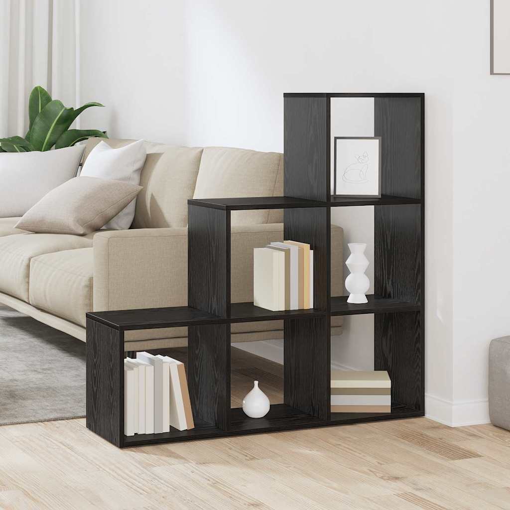 Bücherregal Schwarz Eichen-Optik 99 x 29 x 99 cm Holzwerkstoff
