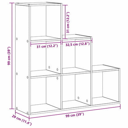 Bücherregal Schwarze Eiche 99 x 29 x 99 cm Holzwerkstoff