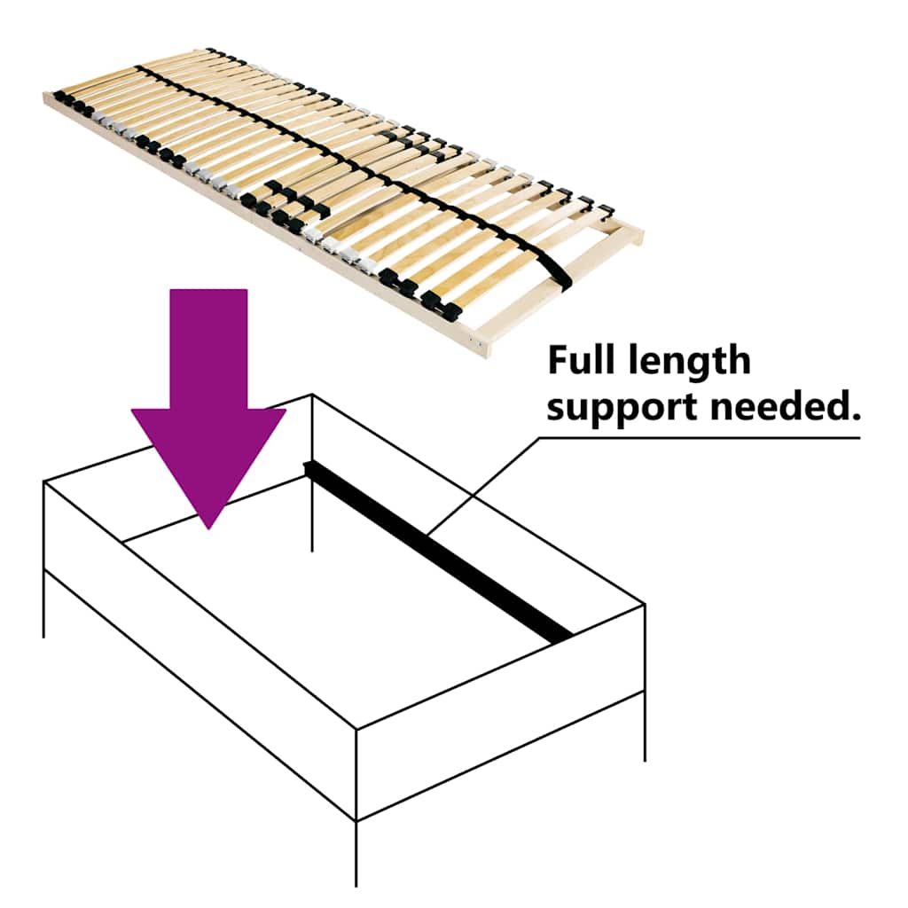 Lattenrost Braun 90 x 190 cm Massives Buchenholz