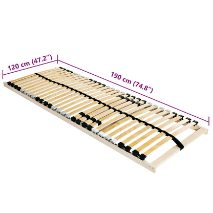 Lattenrost Braun 120 x 190 cm Massives Buchenholz