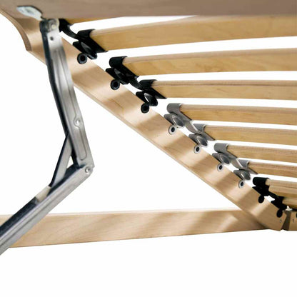 Lattenrost mit Kopfteil Braun 120 x 190 cm Massives Buchenholz