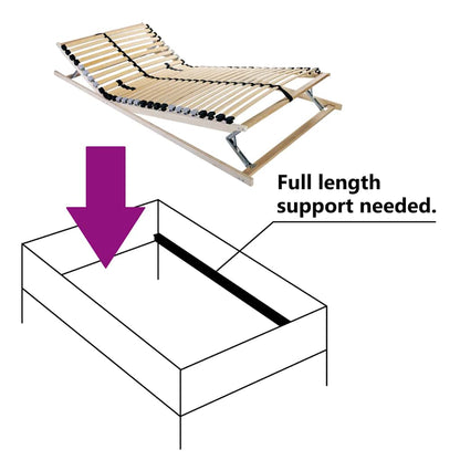 Lattenrost mit Kopfteil Braun 120 x 190 cm Massives Buchenholz