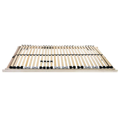 Lattenrost mit Kopfteil Braun 120 x 190 cm Massives Buchenholz