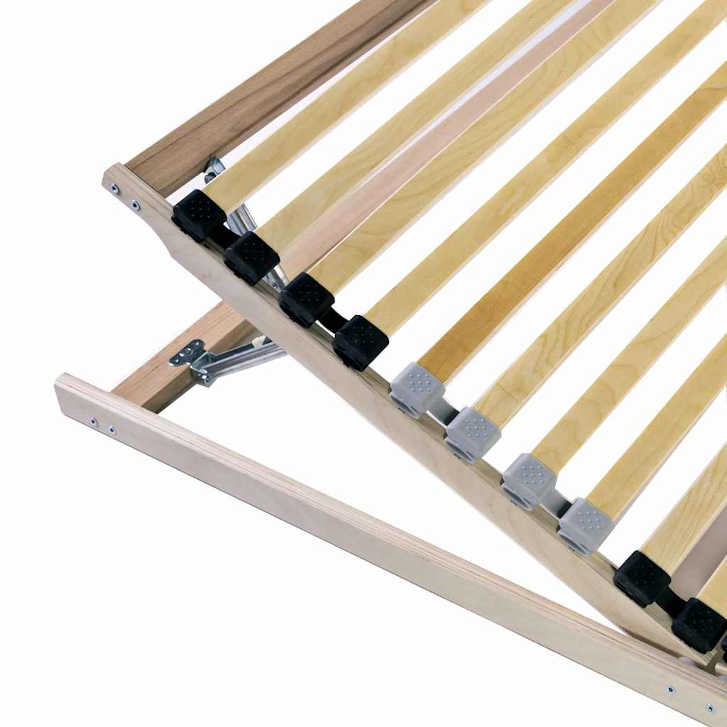 Lattenrost mit Kopfteil Braun 140 x 190 cm Massives Buchenholz