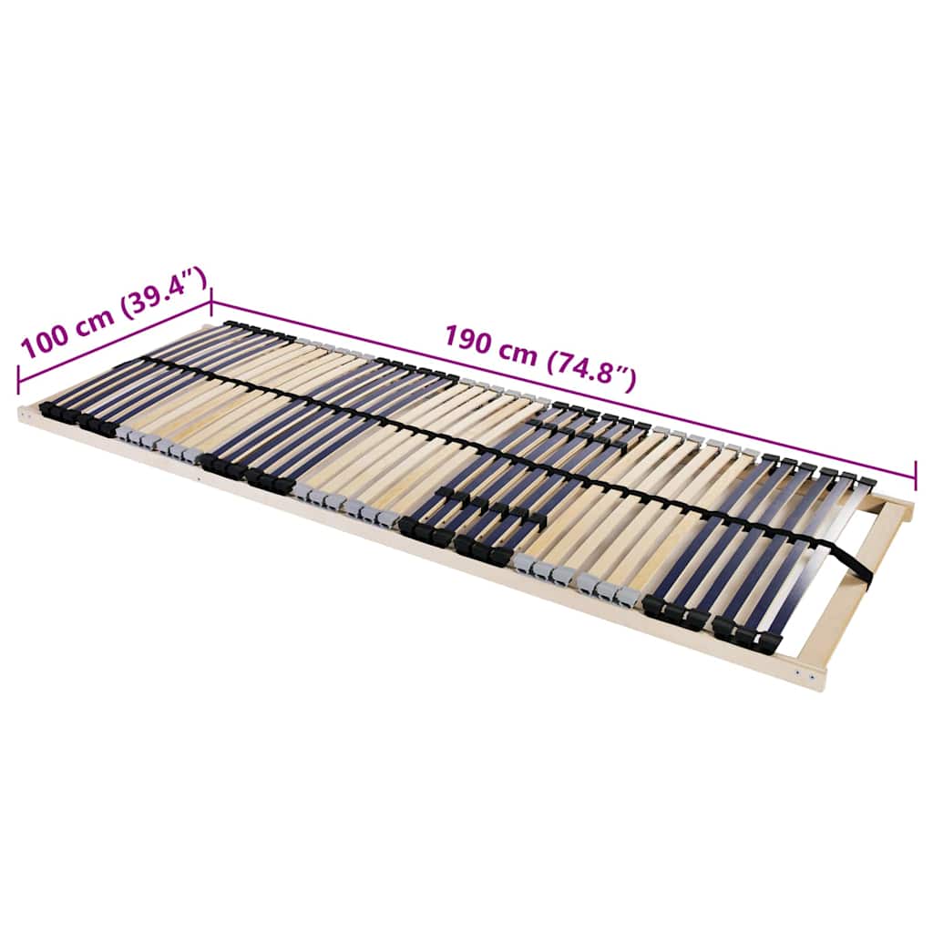 Lattenrost Braun 100 x 190 cm Massivholz Buche