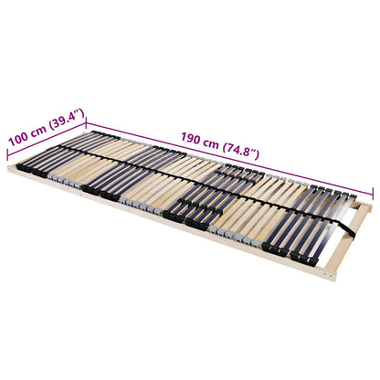 Lattenrost Braun 100 x 190 cm Massivholz Buche