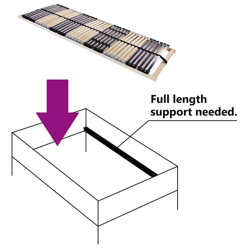 Lattenrost Braun 140 x 190 cm Massivholz Buche