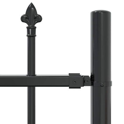 Gartenzaun Grau 165 cm Pulverbeschichteter Stahl